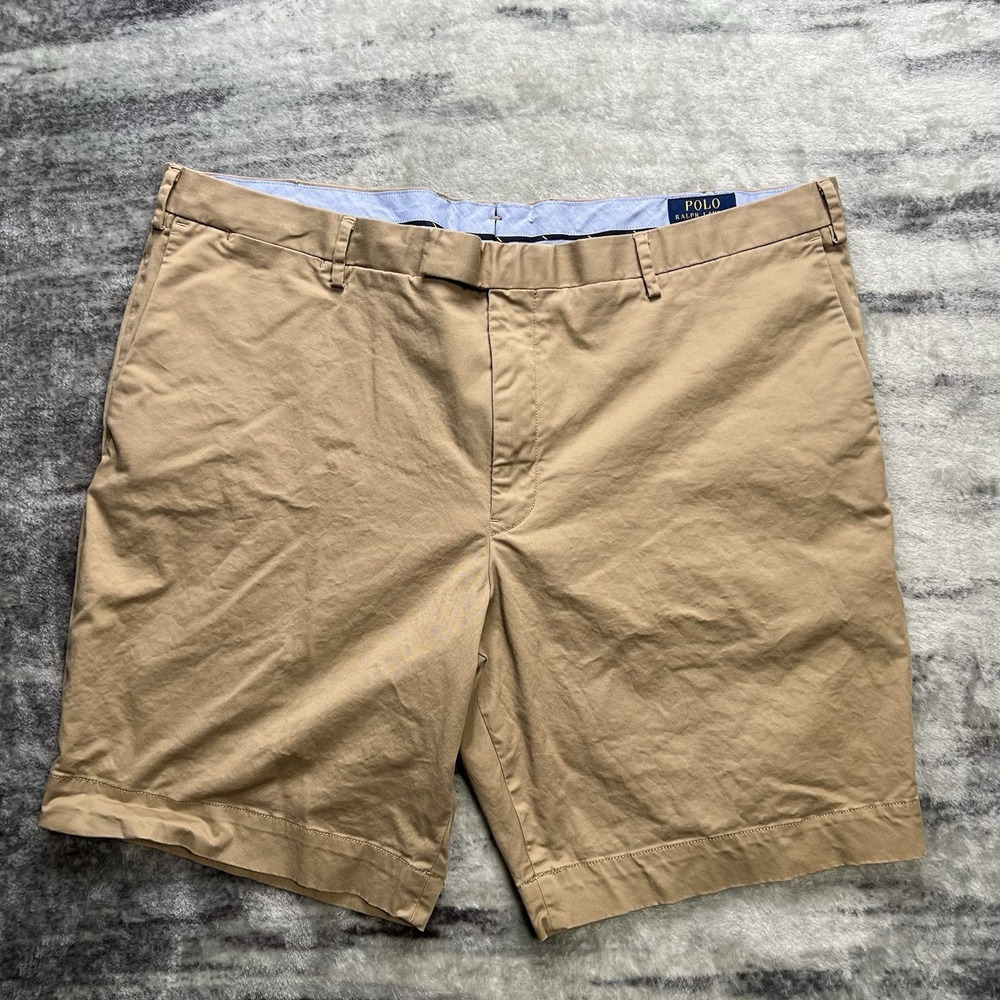 Polo Ralph Lauren Men's 42 x 9'' Stretch Slim Fit‎ Shorts Khaki Chino